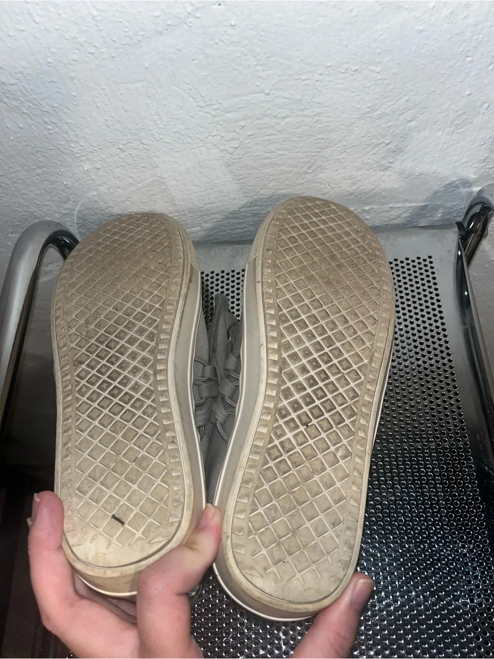 Steve Madden Silver Slip On Sneakers